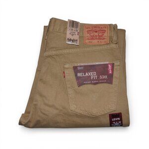 Levis 550 Men's Size 36x30 Denim Jeans Relaxed Fit Tapered Leg Camel/Tan NWT